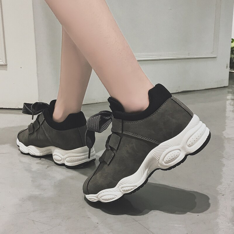 Kosz Femme 2020 jesień platforma kobiety Sport Tenis buty wodoodporne skórzane grube trampki różowa kobieta trenerzy Tenis Feminino