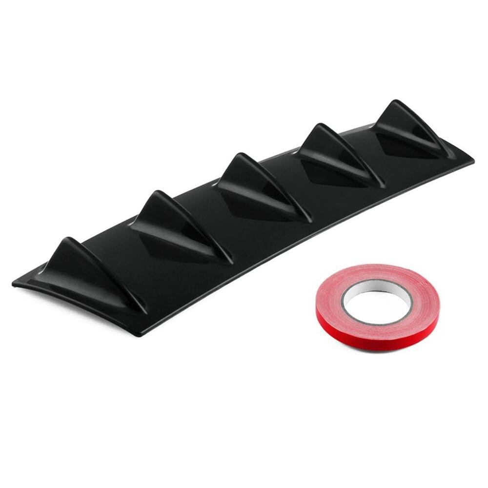 difusor de labio para parachoques trasero de coche Universal 7Fin estilo aleta de tiburón alerón de coche parachoques labio Spliter Car-Styling ABS plástico para cualquier: 5 Fin Bumper