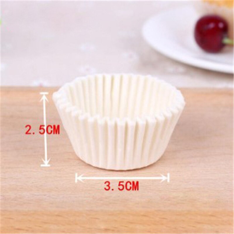 500Pcs 5 Kleur Cupcake Liner Baking Cups Cupcake Mold Papieren Vormpjes Cake Wrappers Party Tray Cake Decorating Gereedschap