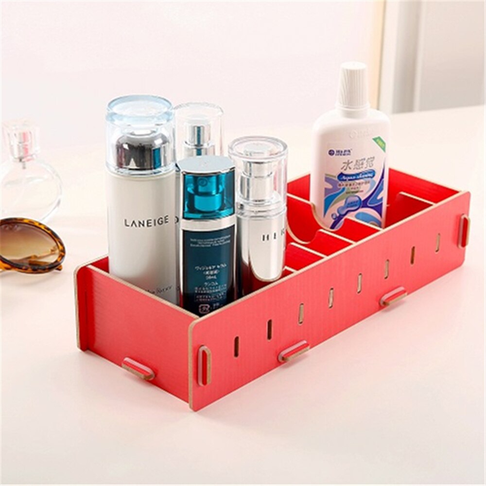 DIY Bamboo Wooden Bussiness Card holder Stationery Memo Note Holder Storage box