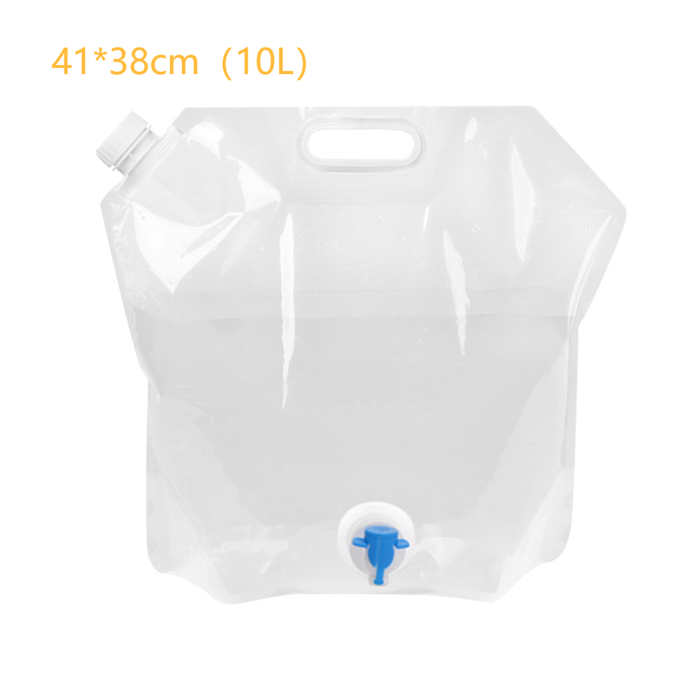 10-12l Wateremmer Grote Capaciteit Draagbare Kamp Waterzak Met Afneembare Kraan Geen Lekkage Voor Kamperen Vissen Picknick Wandelen: GRIJS