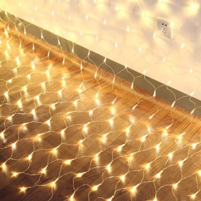 Splevisi 1.5m*1.5m 3x 2m led nät nätsnöre fe ljus julbelysning hem fest bröllop julgran dekoration ljus