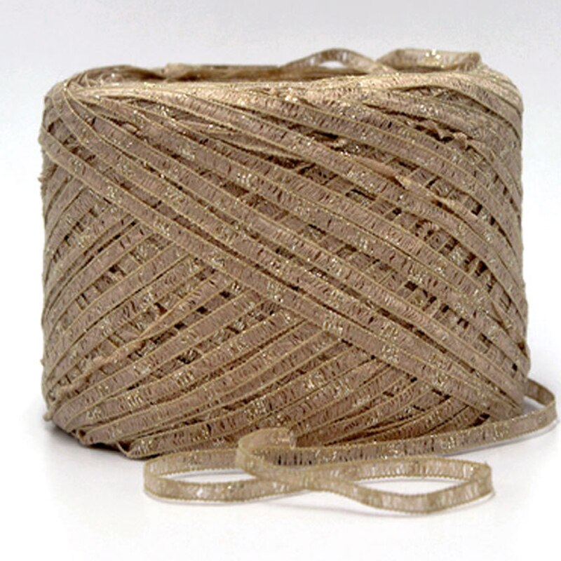 Fil de coton métallique ruban 250g | Pour tricoter à la main, type de tricot, fil crochet pour écharpe, crocheter bricolage, katoen garen,S2141
