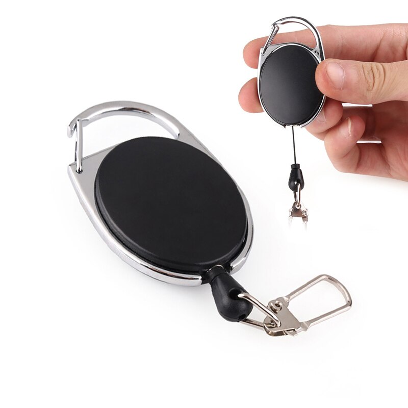 Linha de peixe voar titular chaveiro chaveiro puxar cinto cabo chaveiro carretel recoil crachá cordão zinger retractor enfrentar ferramenta chave anel