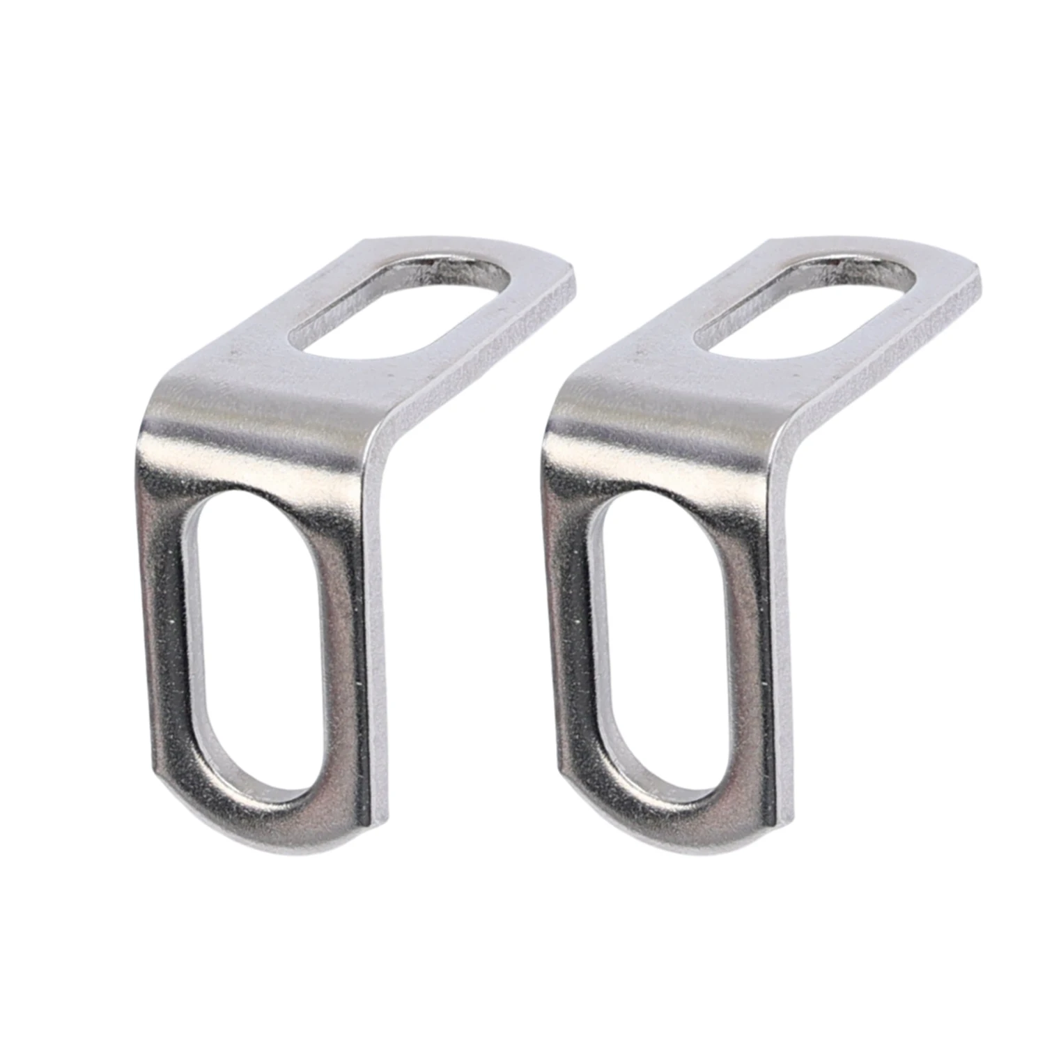 Soporte de tubo de escape para motocicleta, abrazaderas de tubo de escape modificadas en forma de Z/L, accesorio de soporte fijo de acero inoxidable: Marfíl