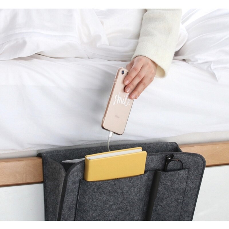 Bedside Storage Organizer Bedside Hanging Pocket for Organizing Magazine Phone Small Things Space Saving bed package