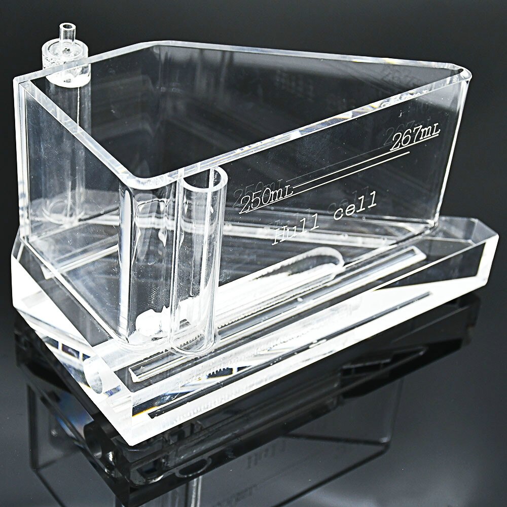 Harrington Groove Plating 267ml Hull Cell Testing Equipment ( Air Agitated ) Hall Groove Double Scale