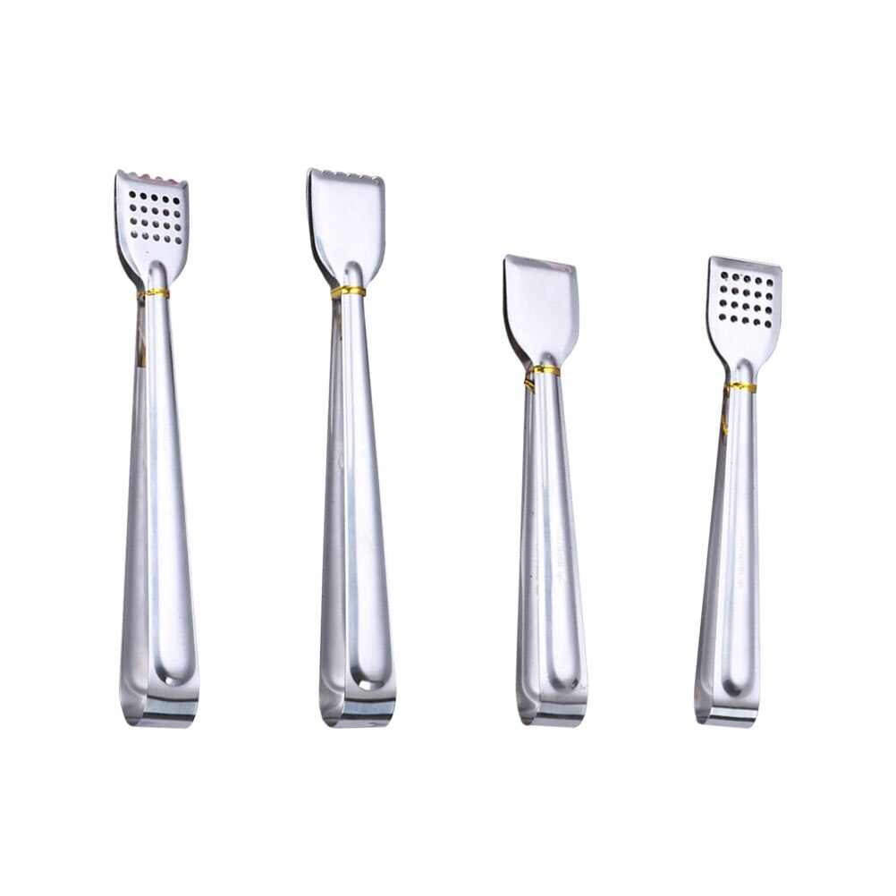 4 Pcs Stainless Steel Food Clip Barbecue Clip Multi-purpose Food Tong Bread Tong