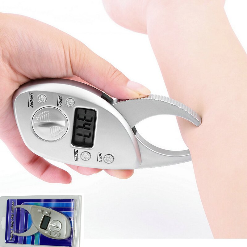 Digital Body Fat Caliper Skin Fold Measurement Fat Thickness Caliper Slim Guide Skinfold Caliper Digital Adipometers: digital type