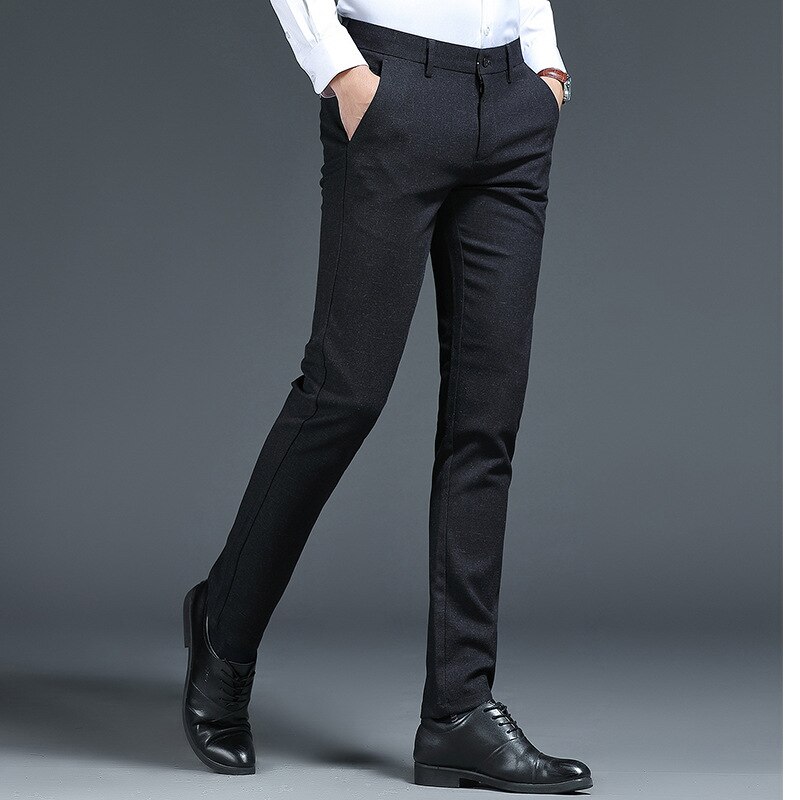 Mode Herfst En Winter Broek Mannen Business Leisure Suit Broek Stretch Slanke Rechte Professionele Formele Broek: 30