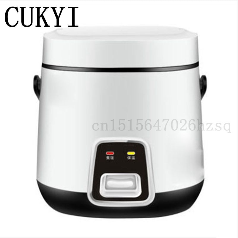 CUKYI 1.2L Mini household Rice Cookers for 1-2 persons cute shape, white pink kitchen helper cooking machine