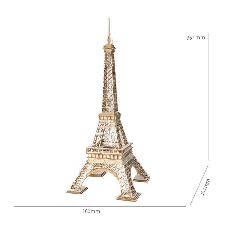 Children Kids 3D Puzzle Toy Model DIY Intellectual Educational Learning for Home NIN668: eiffel tower