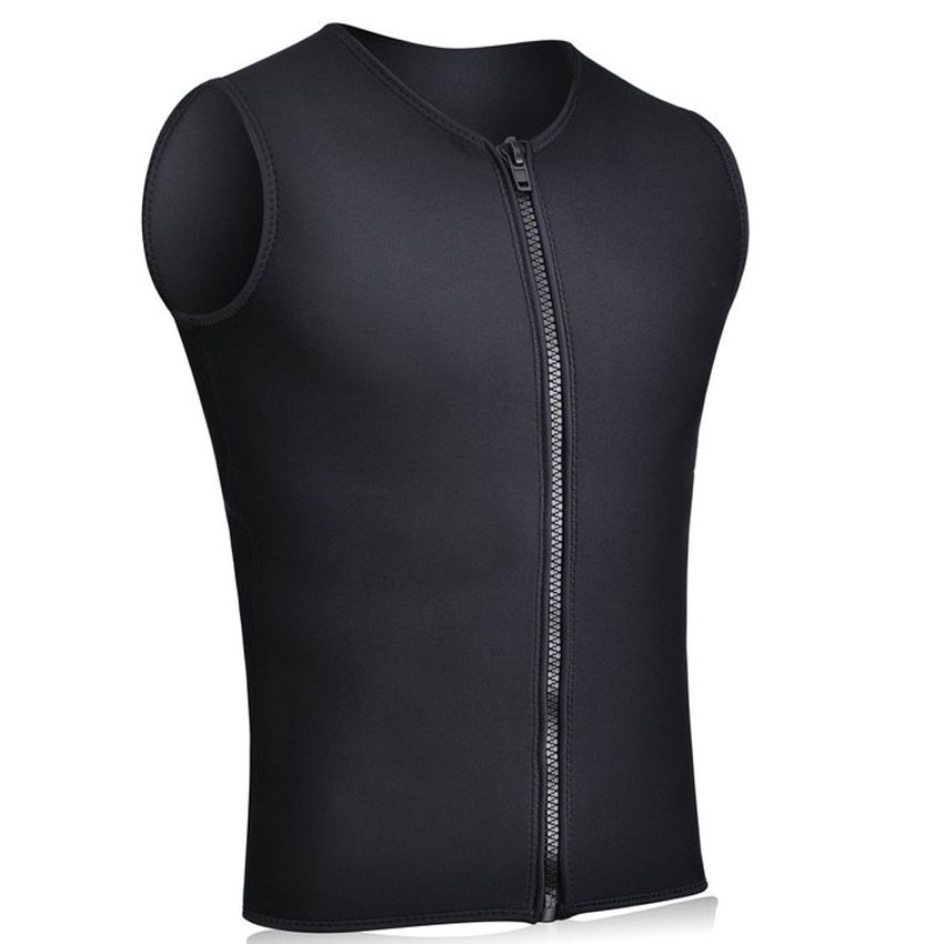 Realon Wetsuits Vest Heren 3mm Neopreen Top Overhemd Mouwloos Rits Sport XSPAN voor Duiken Surfen Zwemmen Snorkelen