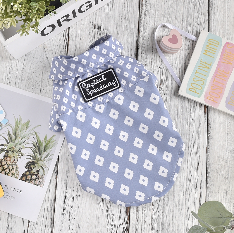 Bawełniana koszulka dla psa Corgi różowa niebieska XS XXL XXXL ubranie dla zwierzęcia mopsy odzież piżama dla małego szczeniaka letnia odzież akcesoria: Blue / 3L