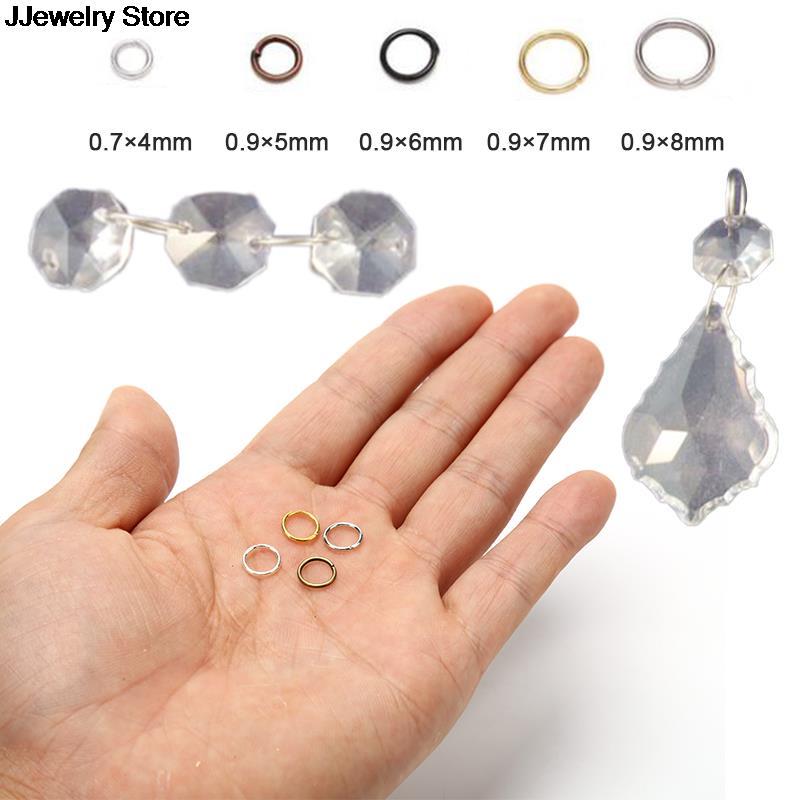 100 sztuk Jump pierścienie dzielone pierścienie 4mm/5mm/6mm/7mm/8mm dla ozdobna biżuteria otwarcie pierścień połączenia