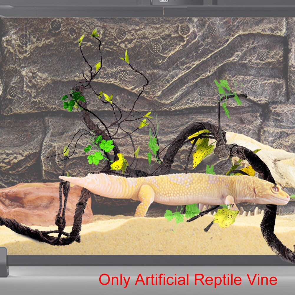 Jaula hábitat de terrario flexible, reptil Artificial, vid, Araña, animales pequeños, serpientes para lagartija, Gecko, Rama, suministros para mascotas