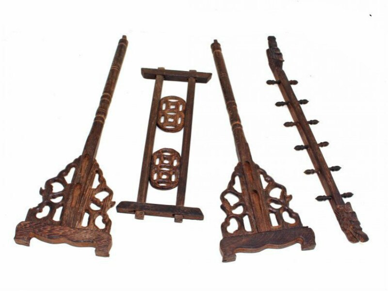 Chinese Calligraphy Brush Pen Holders Mahogany Wood Brush Pen Rest 14 hooks Chicken-wing Wood pen hanger Study Desk Decoration