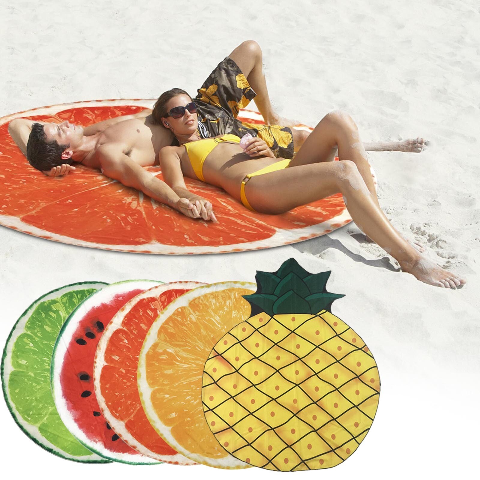 Strand Deken Super Zachte Comfortabele Fruit Serie Picknick Mat Strand Geschikt Voor Stranden Zwembaden Meren Machine Wasbaar Strand Speelgoed
