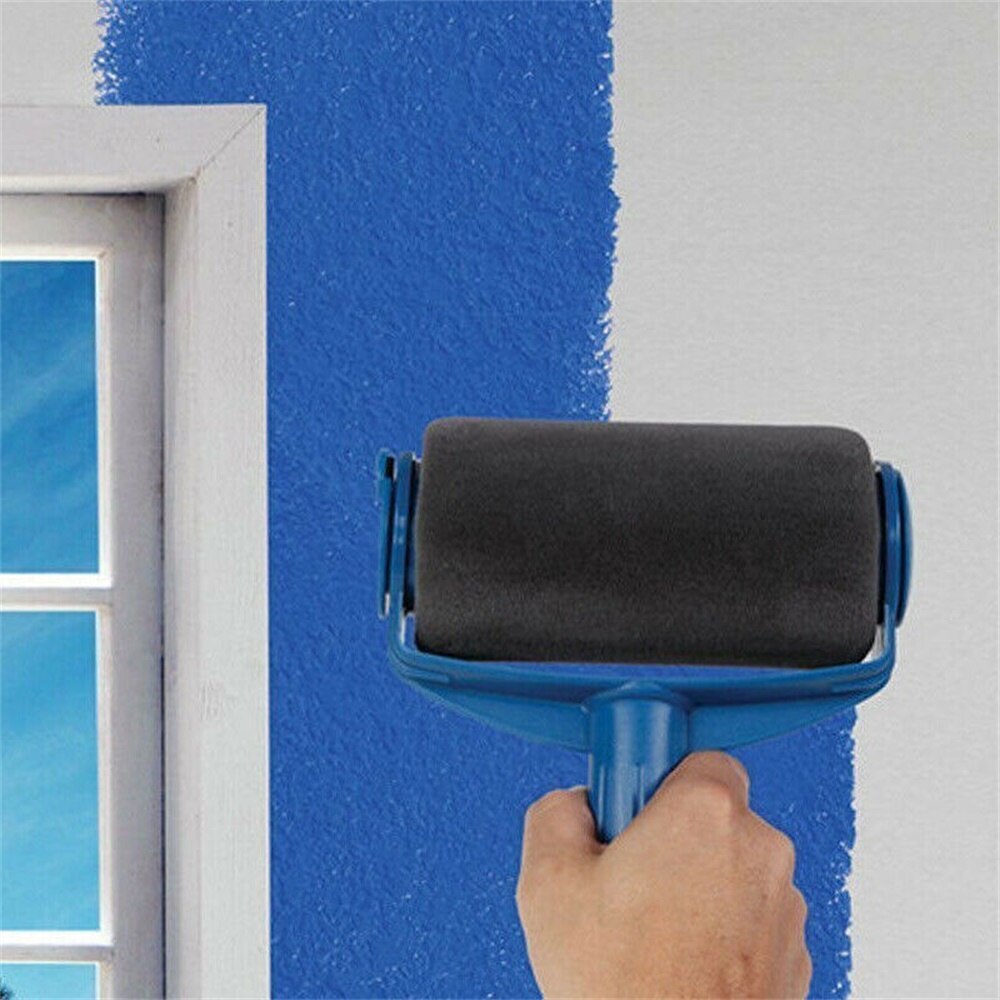 8pc/set Multi DIY Wall Paint Roller seamless Decorative Corner Brush Handle Tool Household Easy Operate Painting Brushes Kit