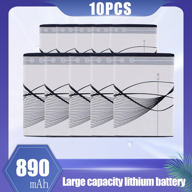 1-20PCS 890mAh BL-5B BL5B BL 5B Replacement Lithium Phone Battery For Nokia 5140 5300 5320 N80 N83 6120C 7360 3220 3230 5070: 10PCS