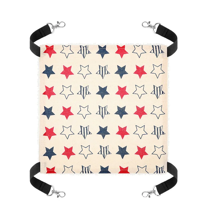 Letto amaca in tela per gatti letti per criceti per animali domestici letto sospeso su entrambi i lati letto a dondolo per animali domestici criceto scoiattolo coniglio resto forniture per il sonno: M / marrone scuro