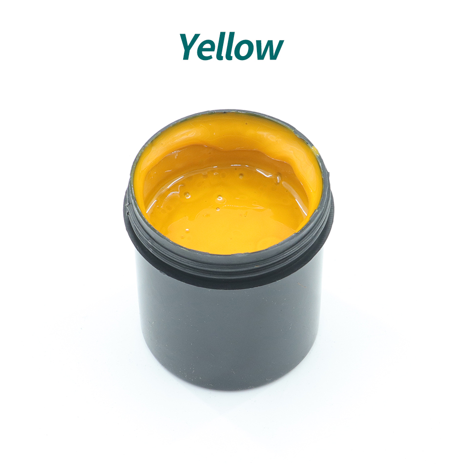 LED light solid metal ink UV glass ink UV screen printing ink various metal coloring: Yellow
