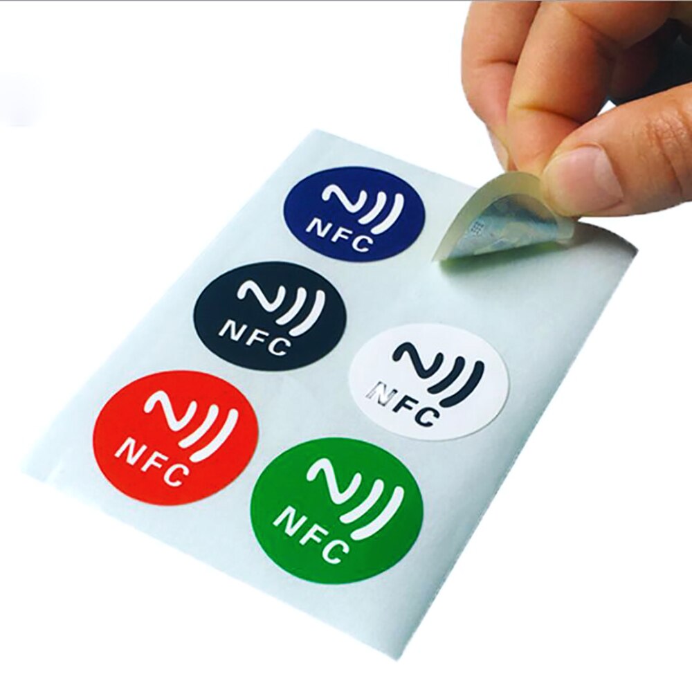 6 stk/parti nfc tagger klistremerker nfc 213 merkelapp rfid stikkord kort selvklebende nøkkelbrikker llaverostoken patrulje