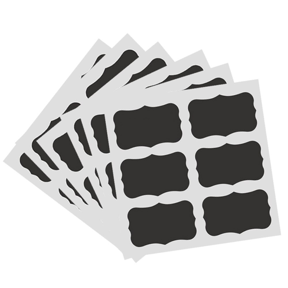 Sticker 36pcs /Set Blackboard Stickers Craft Kitchen Jar Storage Box Label 5cm X 3.5cm Black Spice Blackboard Sticker Blackboard