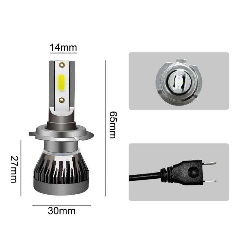 1 Pcs H7 LED Car Headlight Conversion Kit COB Bulb 120W 26000LM White High Power 6000K Stable And Durable Auto Products