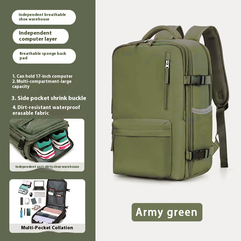 Laptop Bag Travel Backpack for Women Large Capacity Easyjet Carry-Ons 45x36x20 Backpack Ryanair 40x20x25, Men's Cabin Backpack: army green