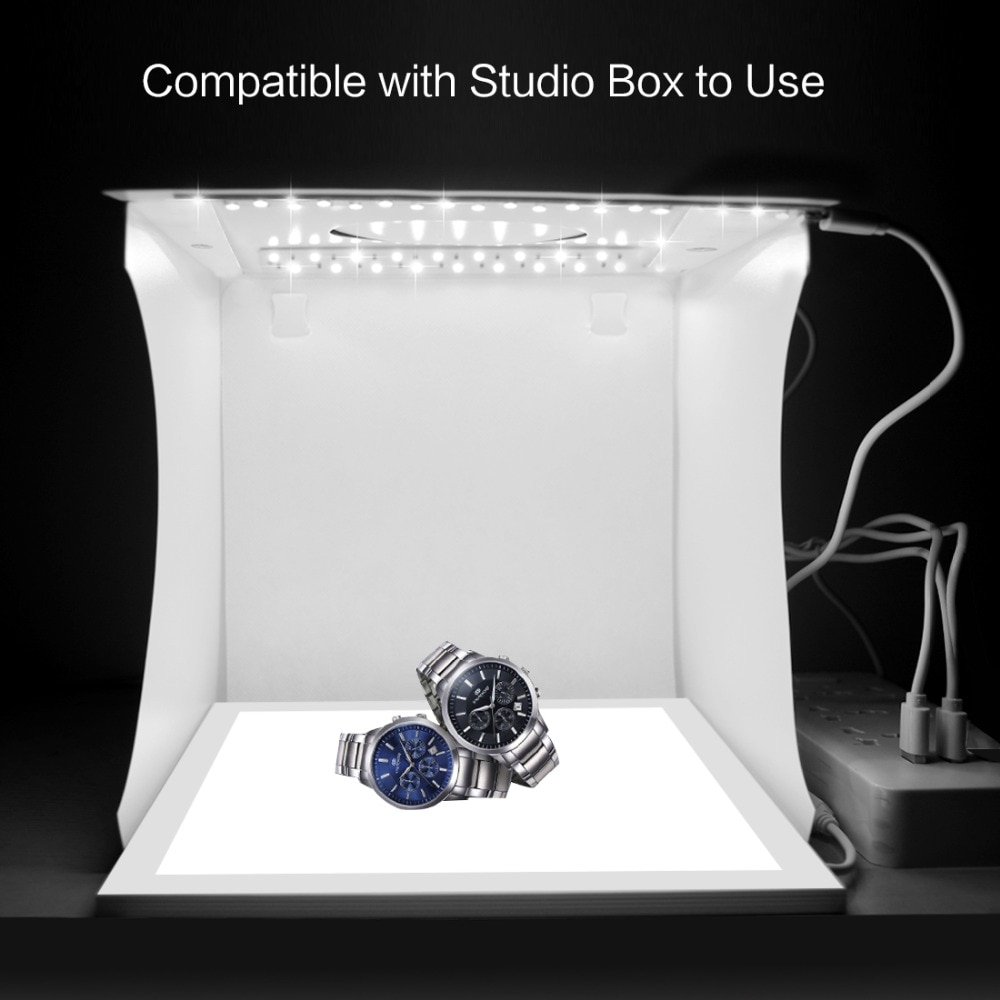 PULUZ Photography Light Box - 2 LED Panels - 19.5cm Area - Shadowless Bottom Light - Daylight 5600K