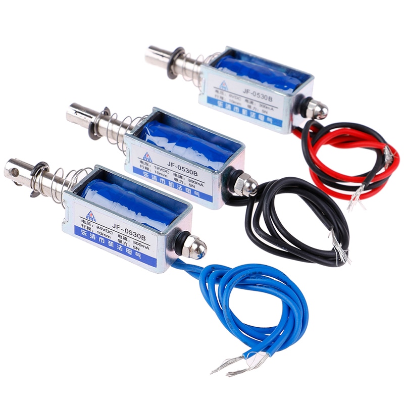 Micro électrovanne à cadre ouvert, aimant de Type Push-Pull 6V 12V 24V cc pour vanne à Air électrique, vanne d'eau et de gaz