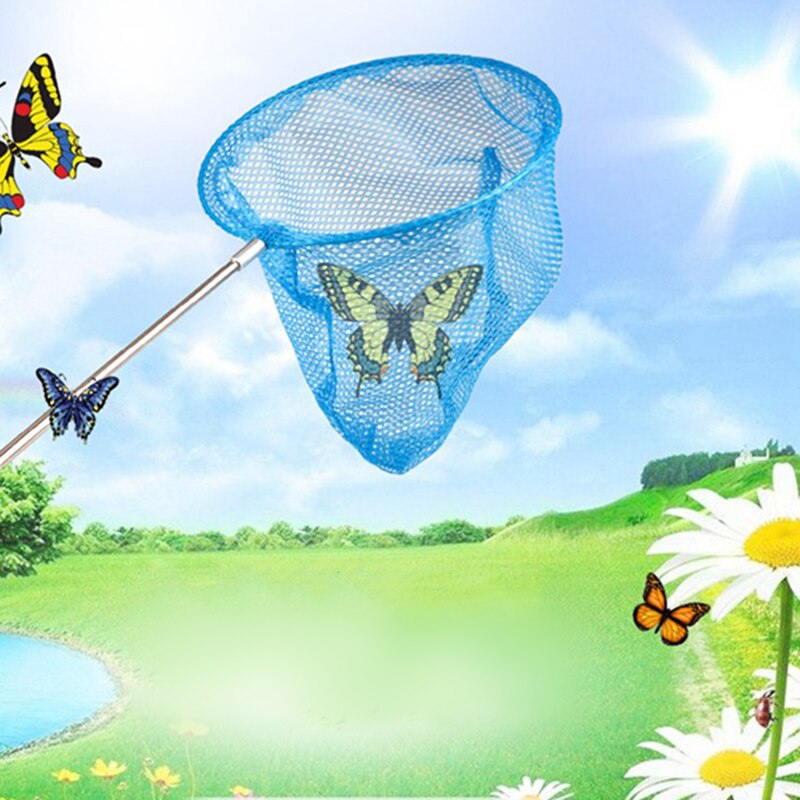 Kids Anti Slip Grip Perfect Telescopische Vlinder Netto Uitschuifbare 34 Inches Voor Catching Bugs Insect Kleurrijke Vissen Speelgoed 1Pc