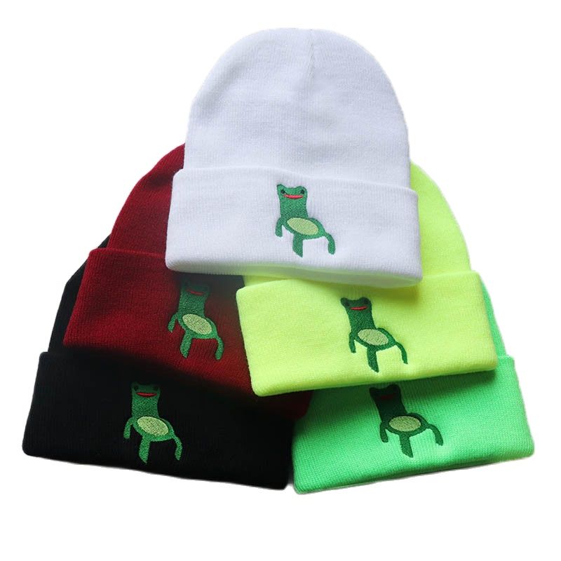 Frog Slipping Tea Winter Hat Men Knitted Beanies Unisex Women Stocking Hat Bonnet Outdoor Sports Ski Hat Cap