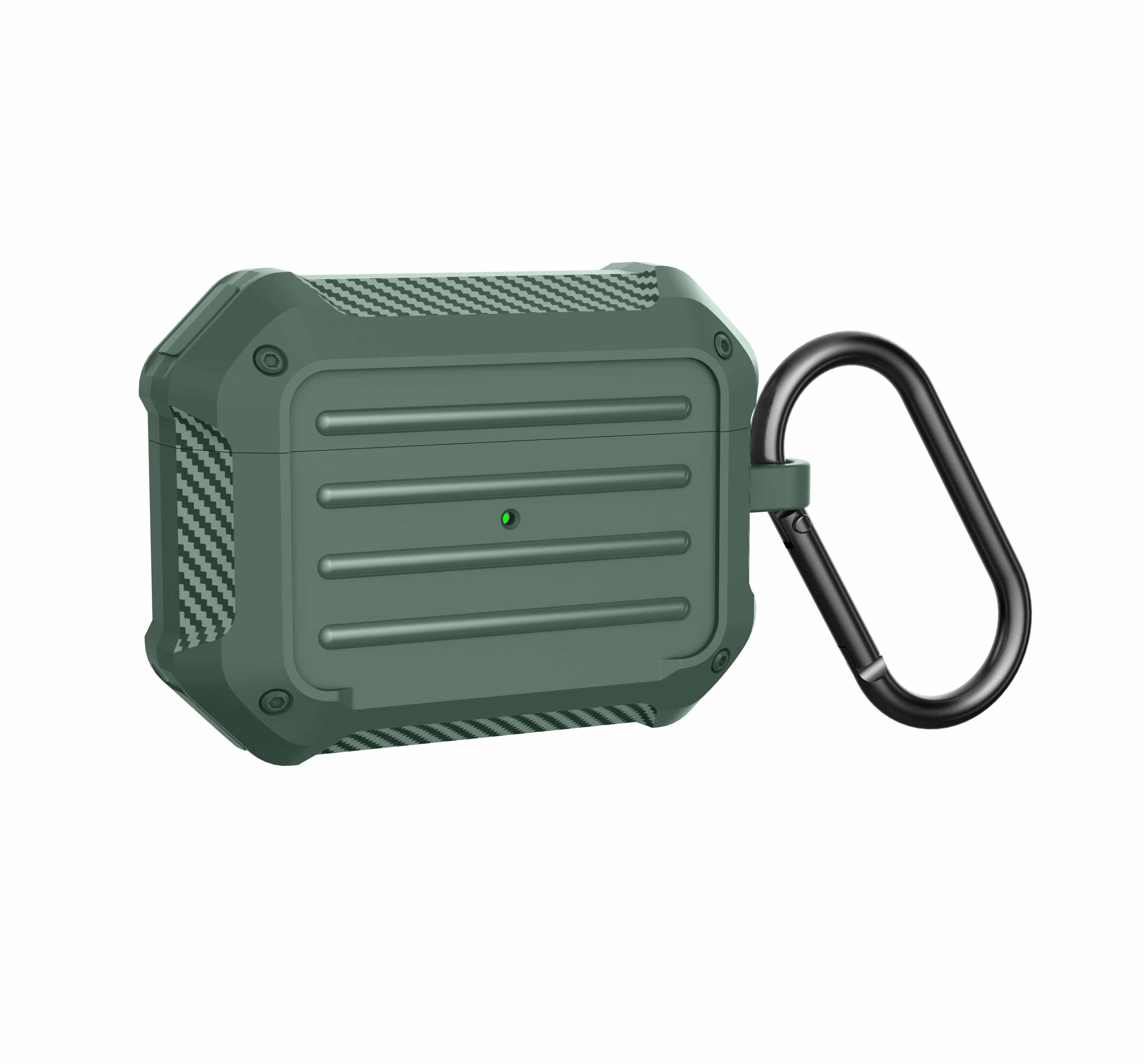 Fodral för airpods 1 2 3 pro lyxfodral air pods 3 gen silikonskydd mjuk kolfiber airpot aipods coque funda skin capa etui: Grön för airpod pro