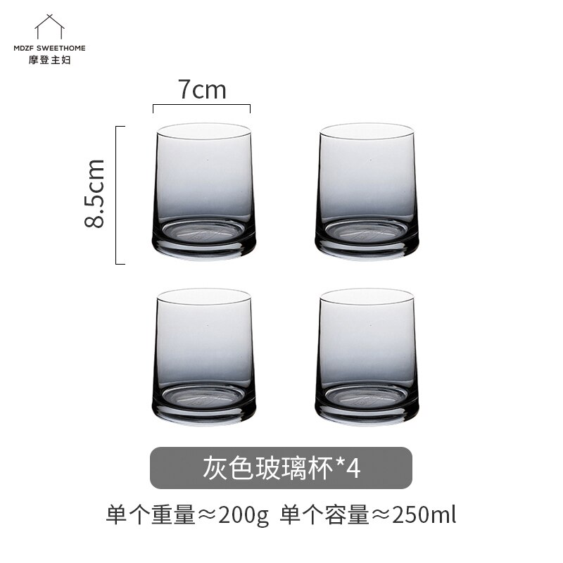 Household water cup high value glass whisky wine cup drink cup set whiskey glass lot: 3