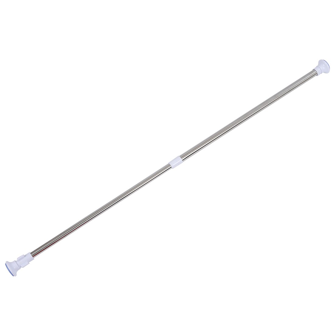Mode-Rvs Ronde Kop Uitschuifbare Telescopische Spanning Douchegordijnstangen 70-120Cm
