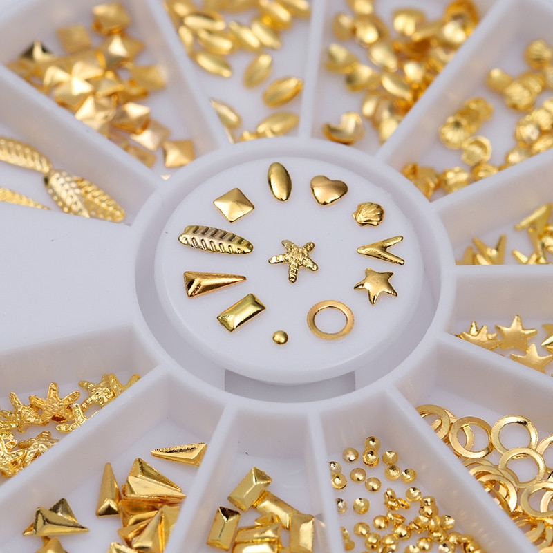Starfish Rivets Gold Shell Starfish Nail Decoration Ocean Heart St... – Grandado