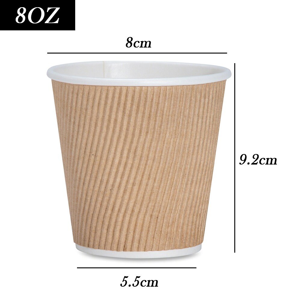 Paper 50 Pack 8/12 Oz Paper Cups White Disposable White Coffee Paper Cups Milk Tea Without Covered