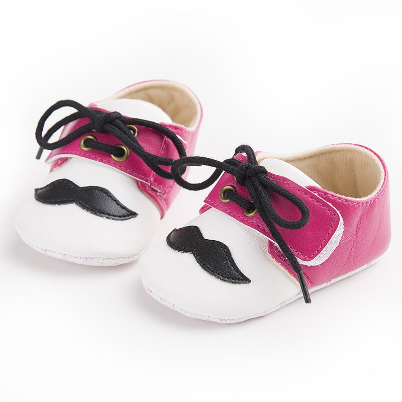 Baby sommer sko nyfødte baby baby pige drenge kausal krybbe sko tegneserie snørebånd blød såle krybbe afslappet snørebånd sneakers: Lyserød / 0-6 måneder