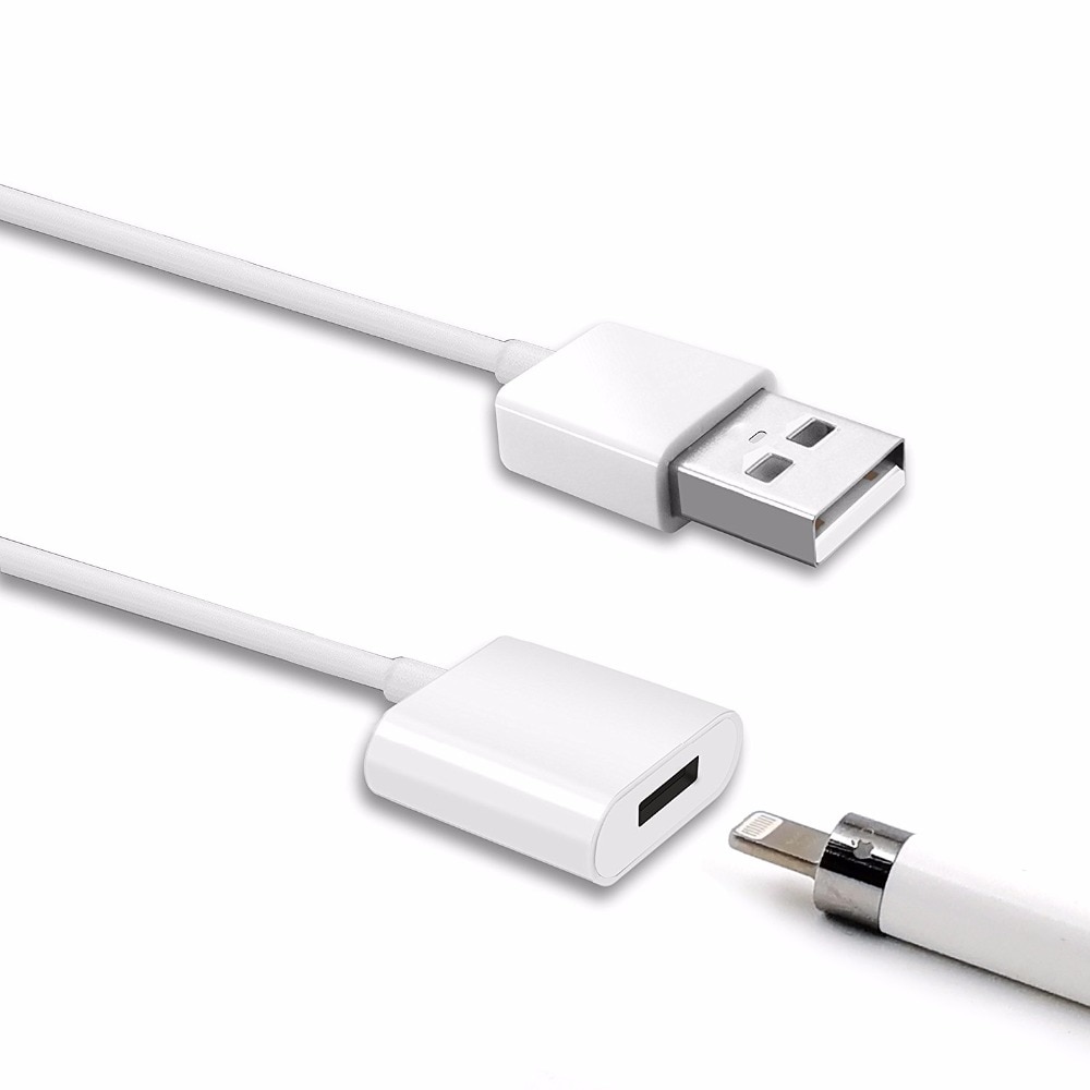 1M Potlood Charger Cable Adapter Voor Ipad Pro 12.9, 10.5 Inch, man-vrouw Extension Usb Oplaadsnoer Voor Apple Pen Ipencil