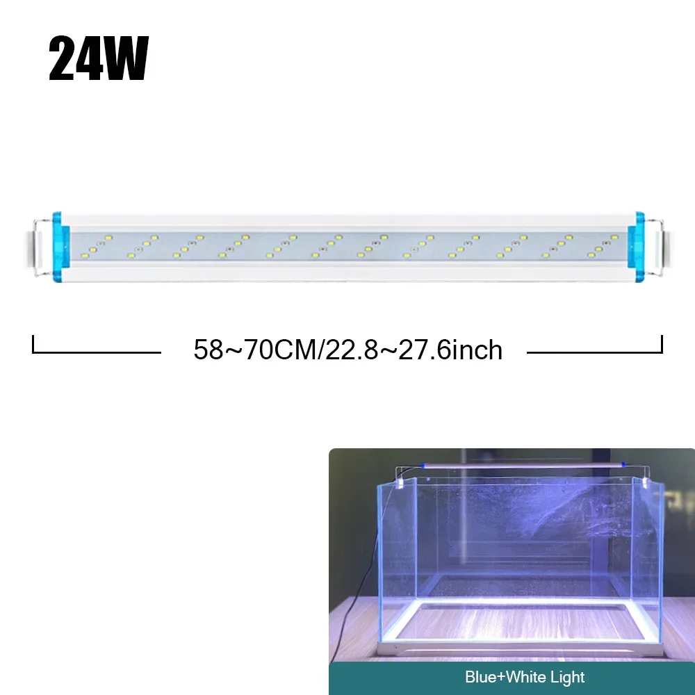 18–75 cm superschlanke LEDs, Aquariumbeleuchtung, Wasserpflanzenlicht, erweiterbar, wasserdicht, Clip-on-Lampe für Aquarium, 90–260 V: YELLOW / AU Stecker