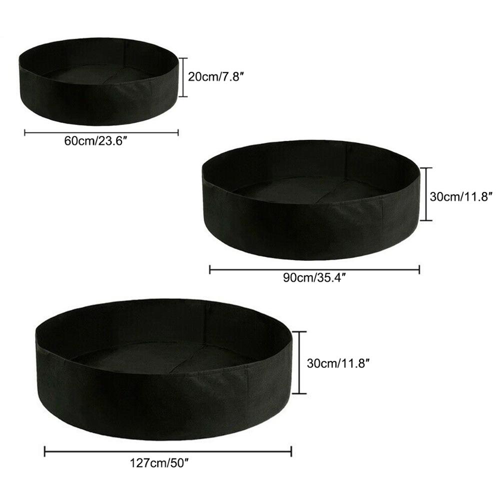 Vegetable Grow Bag Plant Bed Planter Container Bag Plant Growing Cultivation Round Planting Pot for Plants Nursery