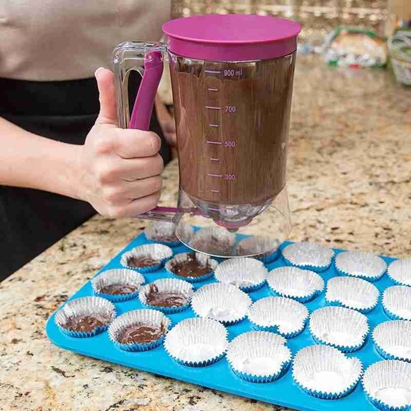 Beslag Separator Dispenser Trechter Handheld Dispenser Voor Cupcakes Beslag 900Ml Plak Bakken Meetinstrumenten Meel Cup Panca Y1N7