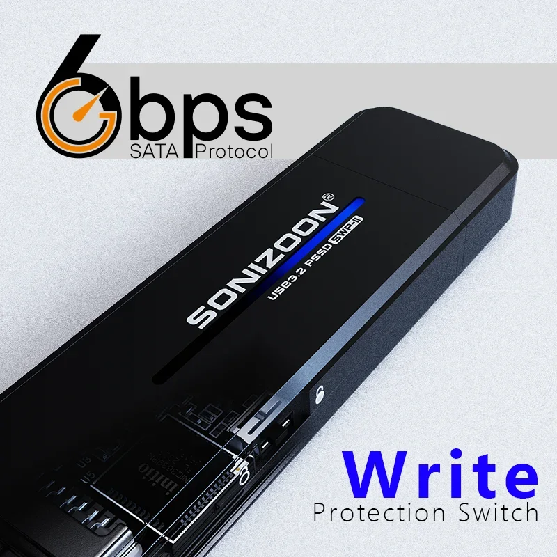 Sonizoon 2TB Solid State USB Flash Drive Type-c/USB3.2 Port Write Protection Antivirus Applicable To Pc,mac,and Mobile Phones