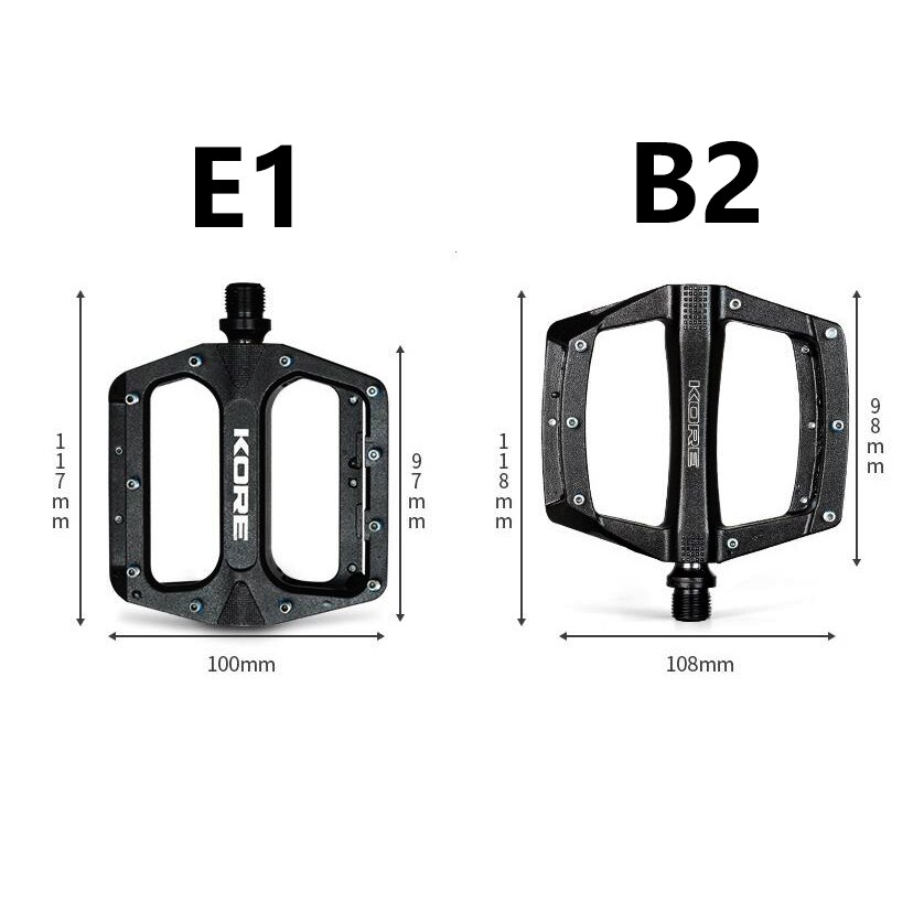 KORE E1 B2 pedał robić roweru górskiego DU łożysko wyłączony-Droga wioślarz antypoślizgowy ultralekki szeroki Teadle części ze stopu aluminium Bicicleta