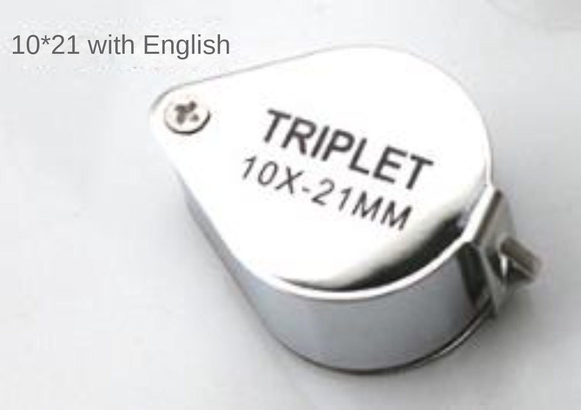 10x20x30x Sieraden Vergrootglas Pocket Opvouwbare Loep Vergrootglas Mini Diamond Lupa Lens Triplet Eye Glas Tool leesbril: green