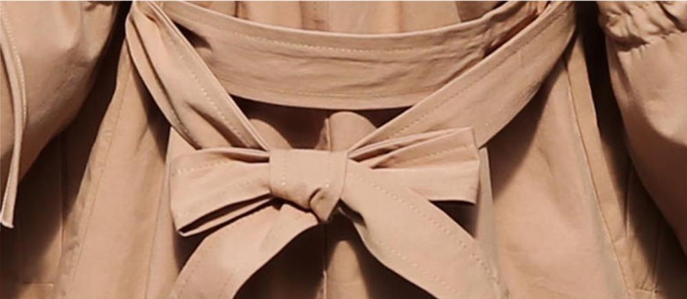 4-14y Girls coat autumn overcoats flare sleeve children's clothing jackets pockets medium-long kids outerwear