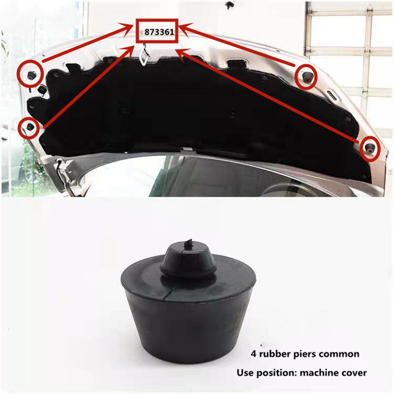 Adatto per Peugeot 207 307 607 CC 807 esperto coperchio tampone blocco cofano buffer 873361 coperchio macchina blocco tampone molo in gomma