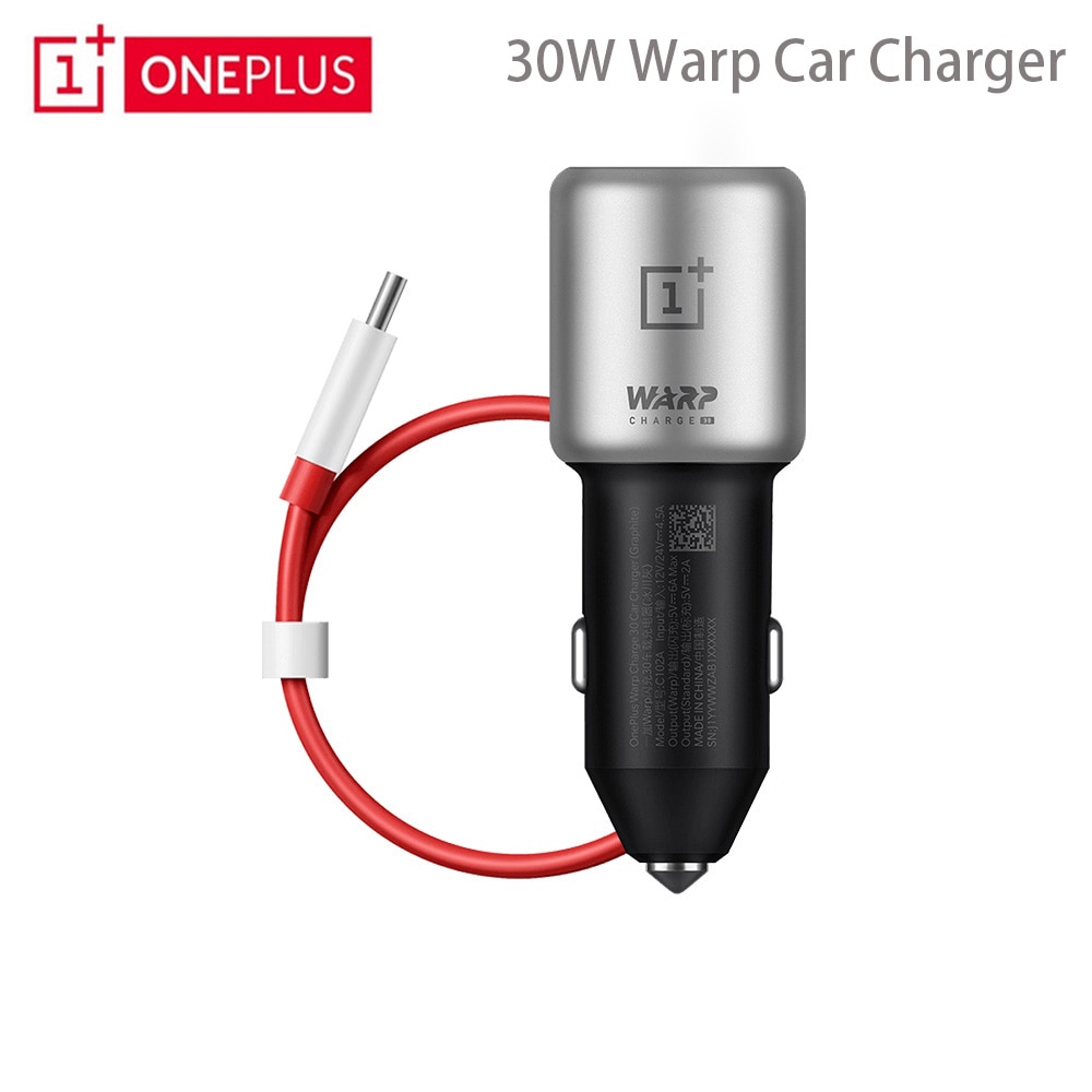 Originele OnePlus Warp Lading 30W Autolader Ingang 12V 24V 4.5A Output 5V 6A Max Voor onePlus 5/5 T/6/6 T/7/7pro